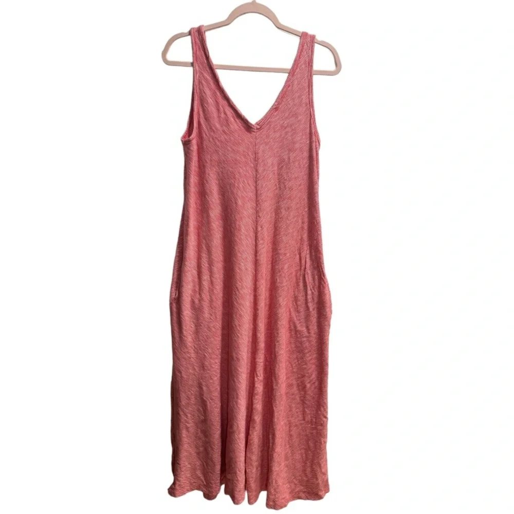 Lou & Grey Red/White Striped Maxi Dress size Medium NWOT‎